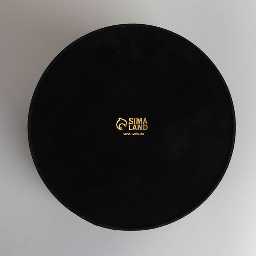 Коробка подарочная шляпная бархатная, упаковка, «Черная», 12 х 12 см