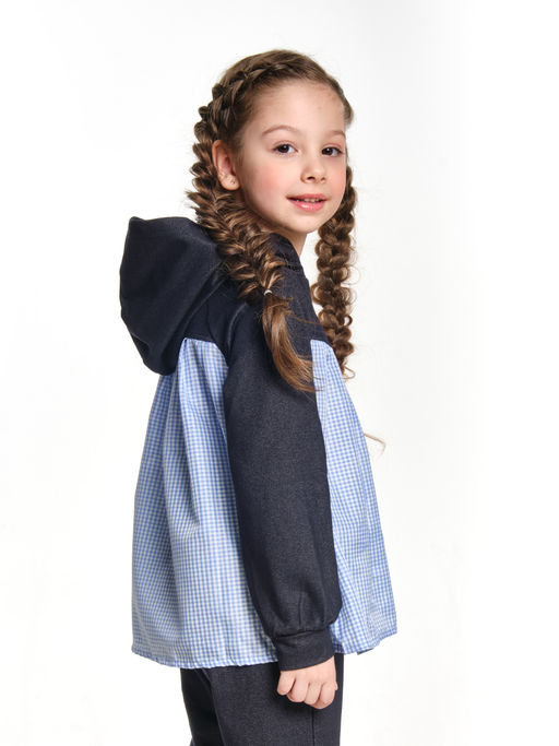 Джемпер для девочки UD 6259 т.джинс/клетка - Mini maxi фото 7