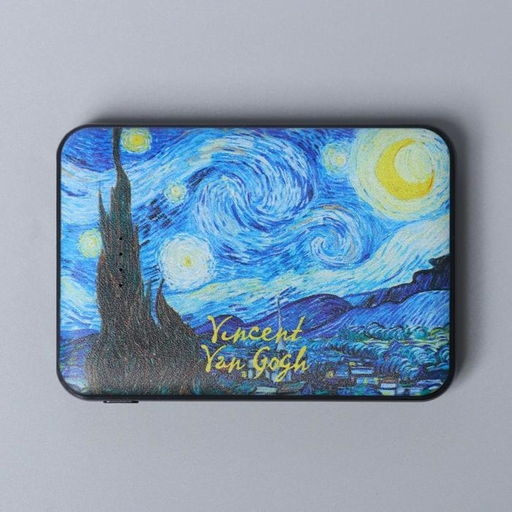 Набор маска для сна, наушники вакуумные и внешний аккумулятор 5000 mAh Ван Гог, 20,5 х 16,5 см - Like me фото 8