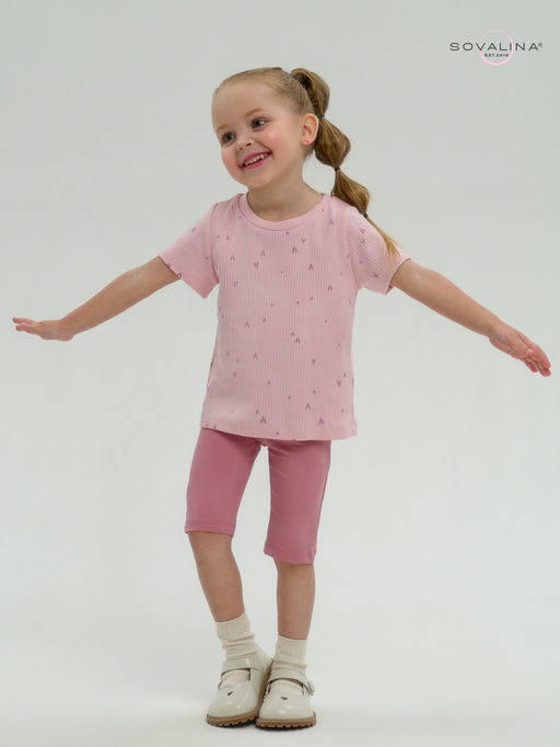 Костюм Актив лиловые сердечки-сухая роза - Sovalina фото 7