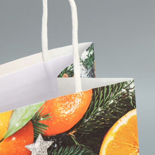 Цена за 20 шт. Пакет под бутылку Мандарины, 13 x 36 x 10 см - Доступные радости фото 6