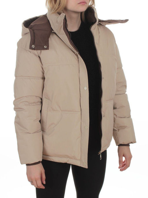 S24-292 BEIGE Куртка зимняя женская (150 гр. холлофайбер)