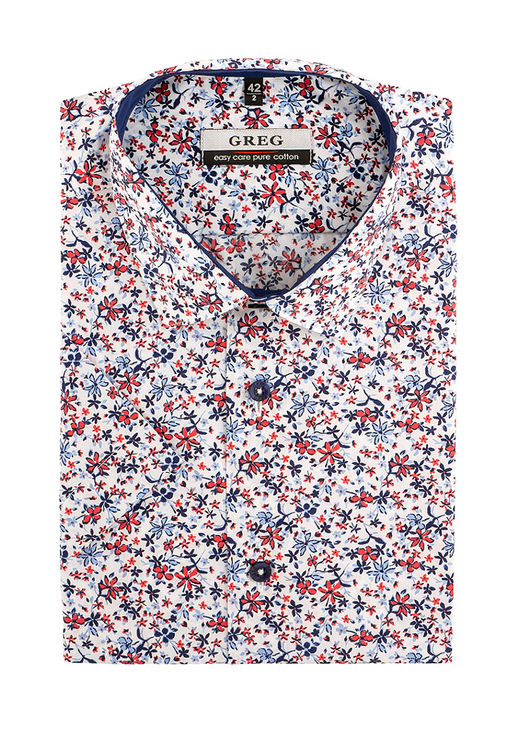 Сорочка мужская короткий рукав GREG 123/201/22495/ZS/C/1  фото 2