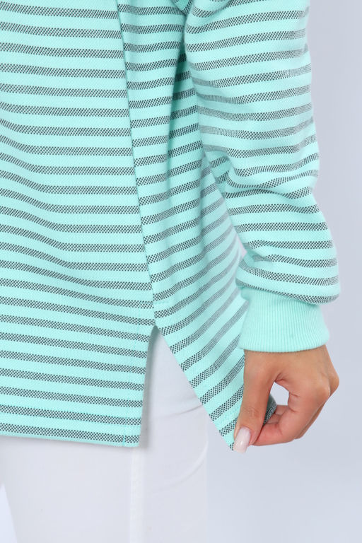 Свитшот 375709 в полоску повседневный трикотажный