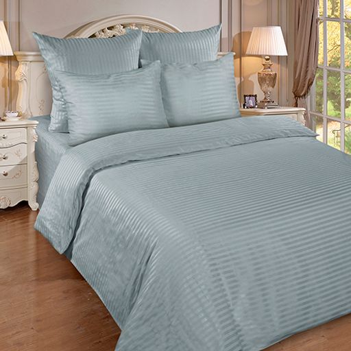 Простыня HoReCa 180х217, страйп-сатин, 100% хлопок, пл. 125 гр./кв. м., Белый песок ОП - Традиция фото 8