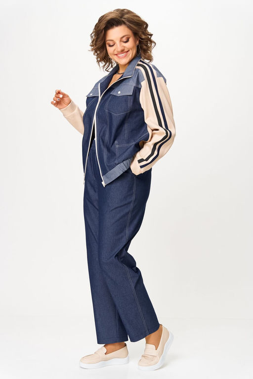 Костюм Aira Style 24236 сине-бежевый