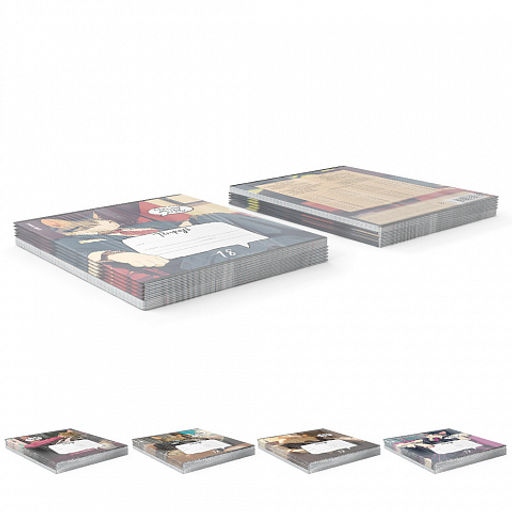 Цена за 10 шт. Тетрадь школьная ученическая ErichKrause Cat Boss, 18 листов, клетка (в плёнке по 10 шт.)_MIX-PACK  фото 9