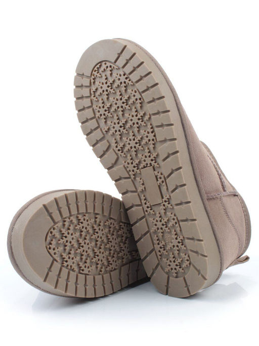 04-PF8300-4 GRAY/BEIGE Угги женские (натуральная замша, 100% шерсть)