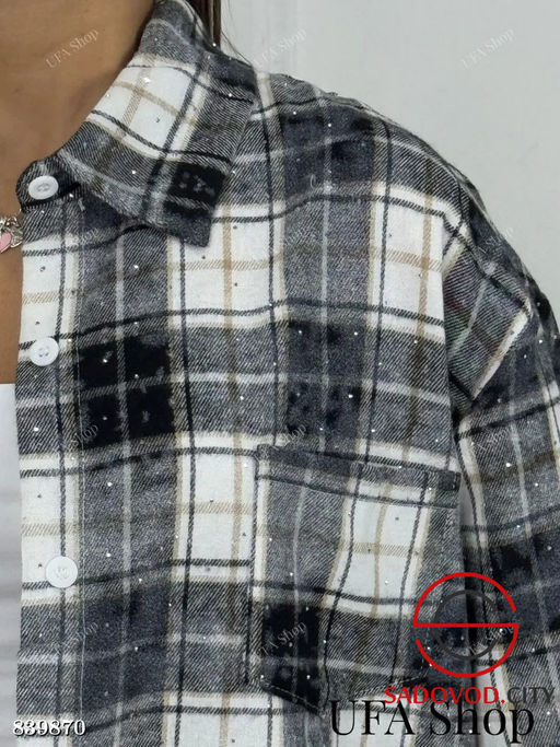 Рубашка женская со стразами - Bruno фото 5