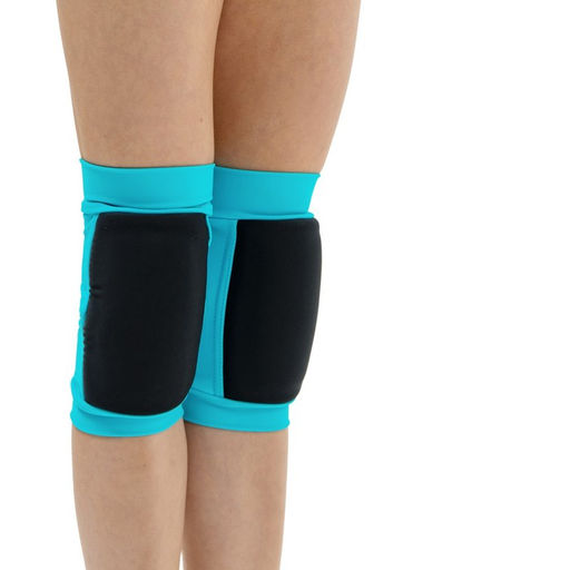 Наколенники для гимнастики и танцев Grace Dance, с уплотнителем, р. XXS, цвет чёрный/голубой  фото 2