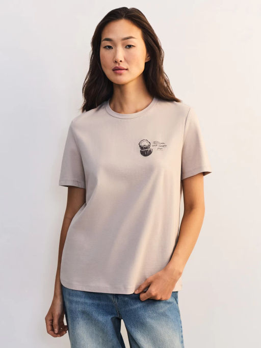 Футболка из хлопка с принтом ZR2605013411-60 / Zarina