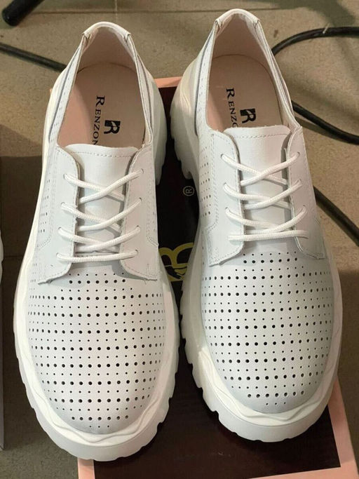 03-HY8-2D WHITE Полуботинки женские (натуральная кожа)