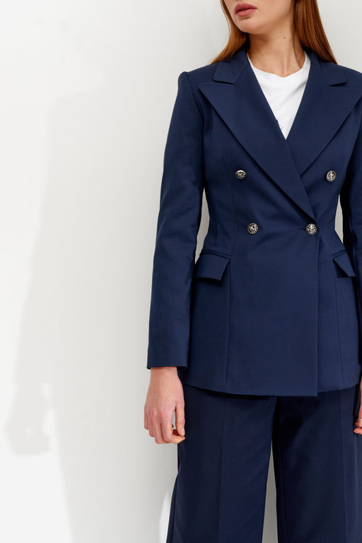 Двубортный жакет из хлопка Don (Цвет: Синий) - Morozov Amavie фото 2