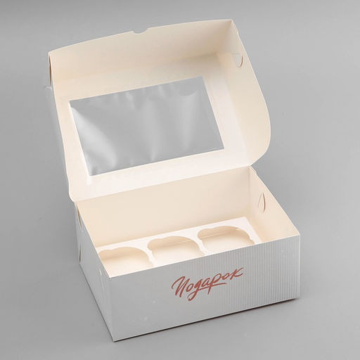 Цена за 5 шт. Коробка для 6 капкейков с окном, Загадай желание, 25?17?10 см