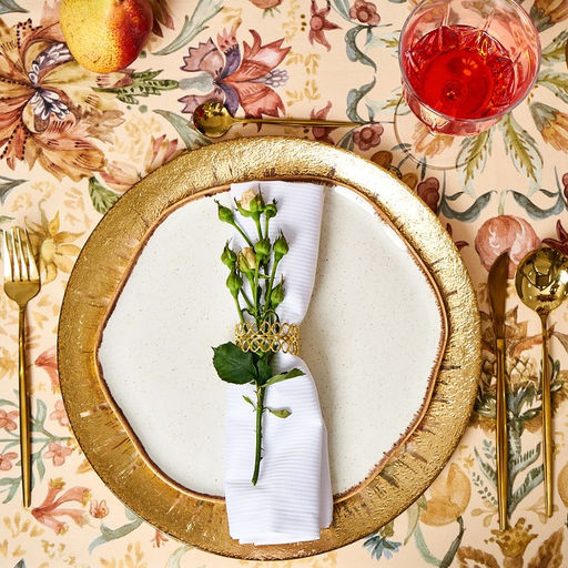Набор кухонный «Этель» Floral pattern: скатерть 147×219 +/-2 см с ГМВО, салфетка 40×40 см - 12 шт.