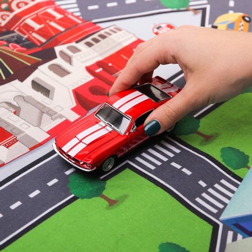 Игровой коврик для детей Путешествие по миру, размер 200х160х0,1 см, Крошка Я  фото 2