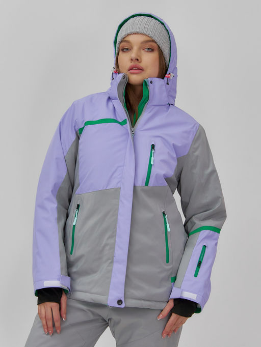 Гоннолыжная куртка женская зимняя сиреневого цвета 709Sn - Chunmai фото 7