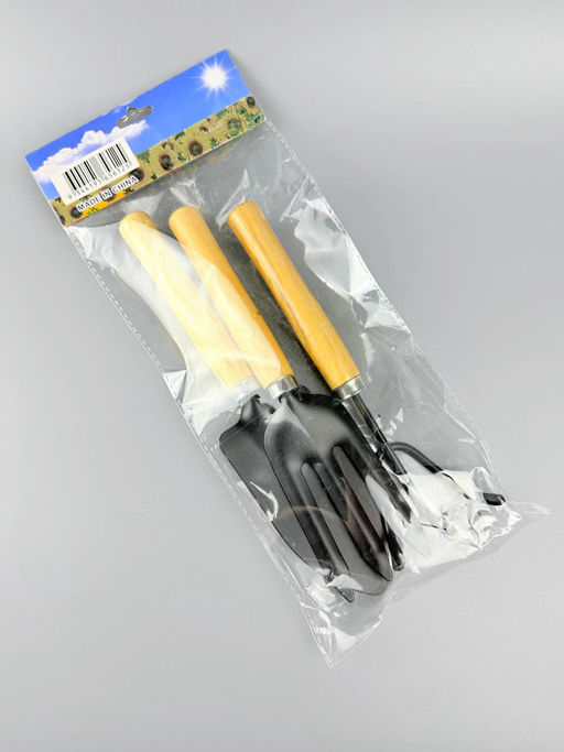 Набор садовых инструментов с деревянной ручкой (лопатка, вилка, рыхлитель) OLS-247-1 - Shanghai CO фото 6