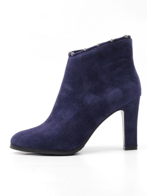 01-D8-4187 DARK BLUE Ботильоны женские (натуральная замша, байка) - Фабричный китай фото 12