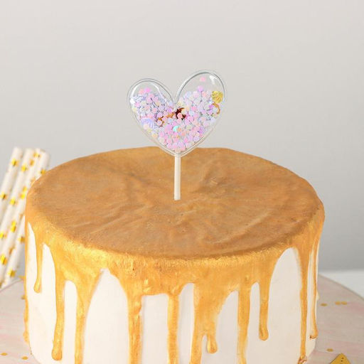 Топпер для торта «Конфетти. Сердечко», 12×5 см