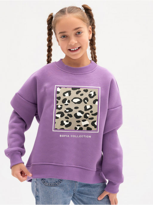 Свитшот Пятнышки детский девочка какао - София фото 11