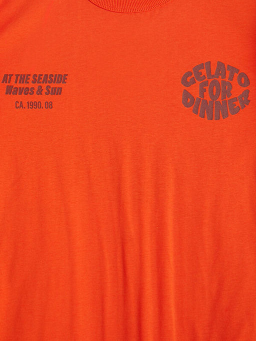 Bisiklet Yaka Bask?l? Erkek ?ocuk Ti??rt