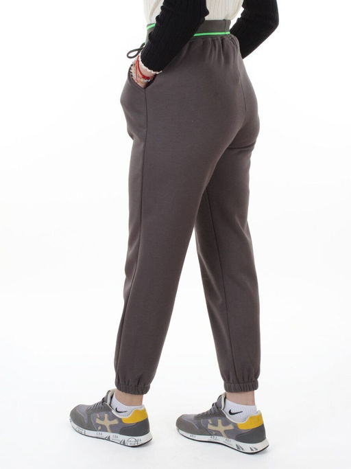 2804 DK. GRAY Брюки спортивные утепленные женские (95% хлопок, 5% спандекс)