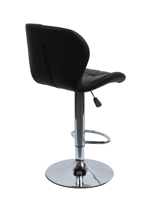 Комплект барных стульев «Клик Мебель», с подъёмным механизмом, с прострочкой, искусственная кожа, цвет чёрный, 2 шт.