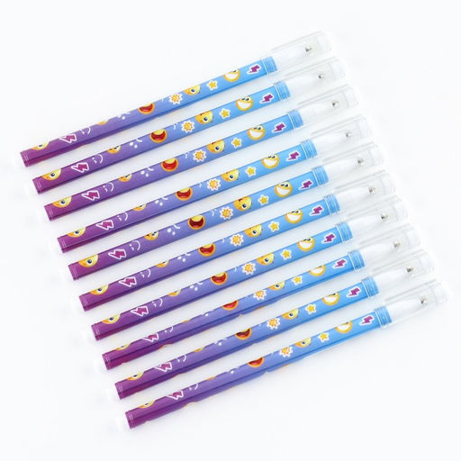 Цена за 10 шт. Ручка пластик шариковая, синяя паста, 0,5 мм Улыбайся - Artfox фото 3