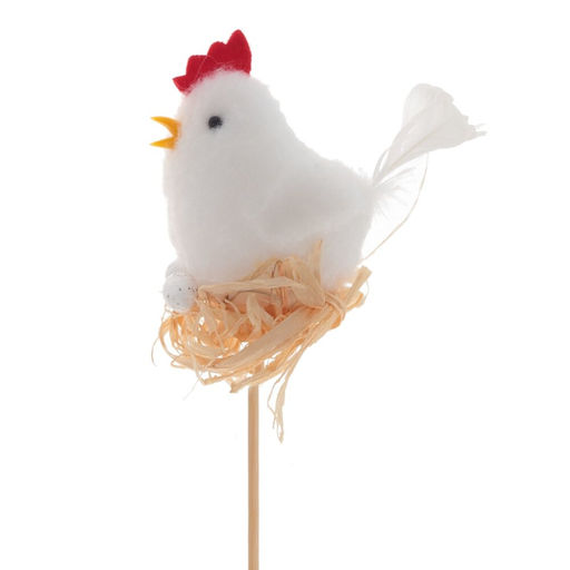 Изделие декоративное (вставка) Курочка/Петушок, L6 W5 H27 см, 2в. - Remeco фото 3