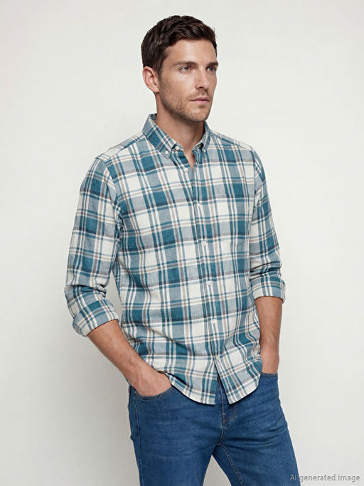 Regular Fit Kareli Erkek G?mlek