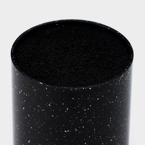 Подставка для ножей с наполнителем Доляна «Зефир», 11×18 см, чёрная