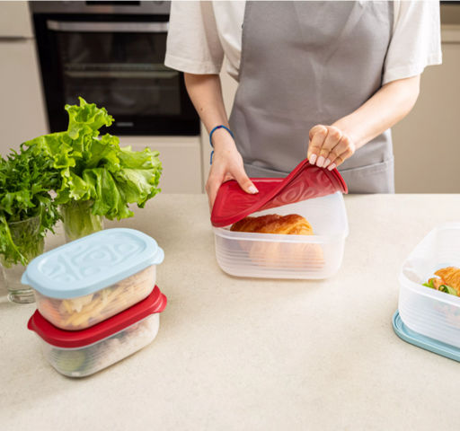 Контейнер 2,7л Flexo квадрат красный - Полимербыт фото 3