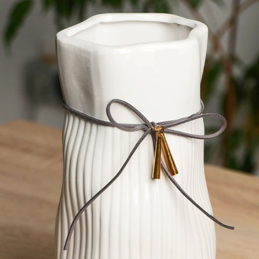 Ваза Блез, h=26.5 см, керамика, белая