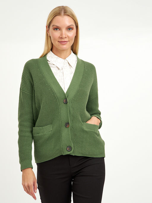 кардиган женский из хлопка с крупными пуговицами - Glenfield фото 10