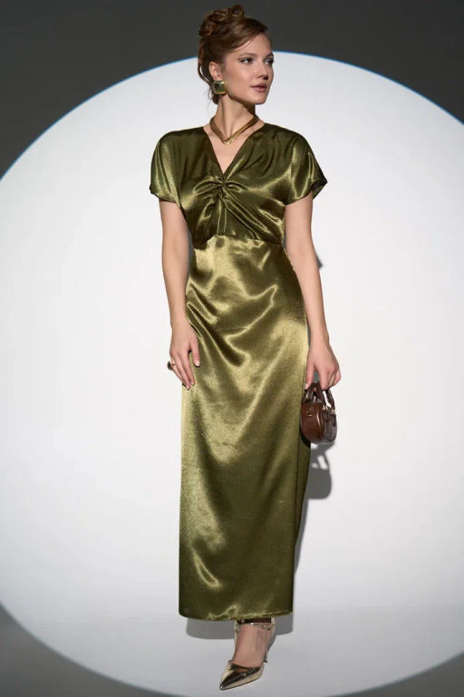 Платье Иола (олива) - Эльза фото 17