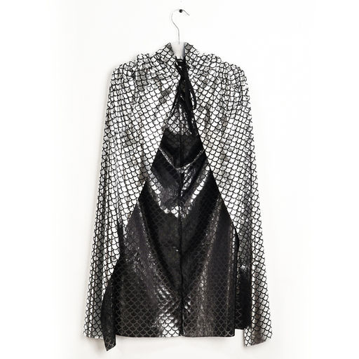 Карнавальный набор детский новогодний «Серебряная Змея»: плащ длина 80 см, маска