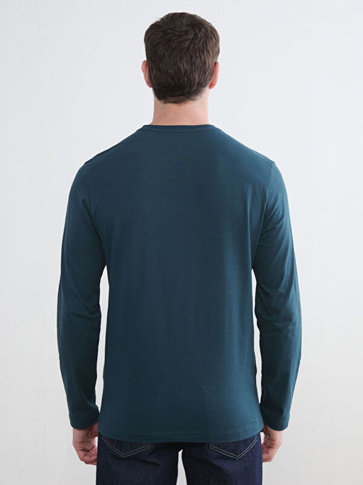 Bisiklet Yaka Uzun Kollu Erkek Ti??rt