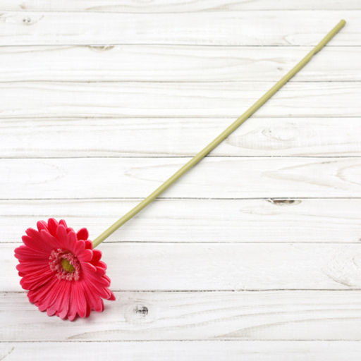 Цветок искусственный Гербера 43 см малиновый / 1501 /уп 56/560/ латэкс