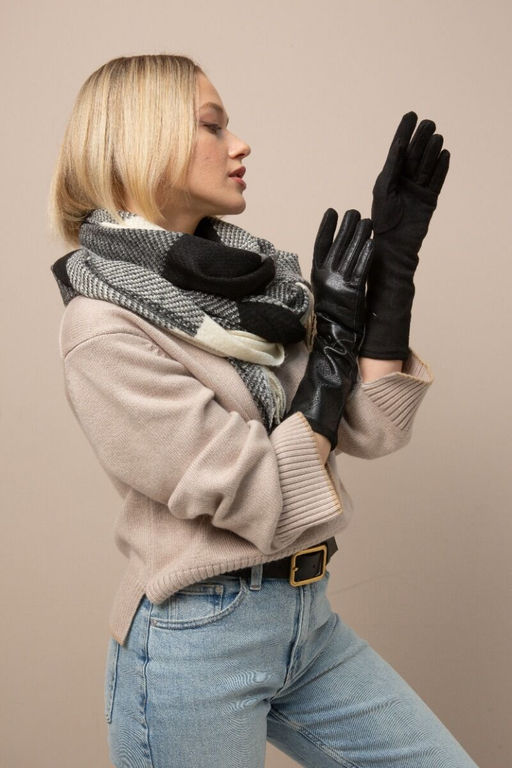 Перчатки с укороченным кроем рукава