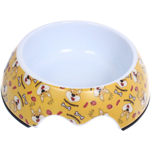 Миска из нержавеющей стали "ЛЮБИМЫЙ БРО", корги, 11*14*4.5см (наклейка)