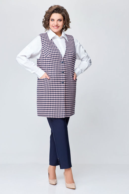 Блуза Swallow 803.2 черный+серебряный узор фото 124