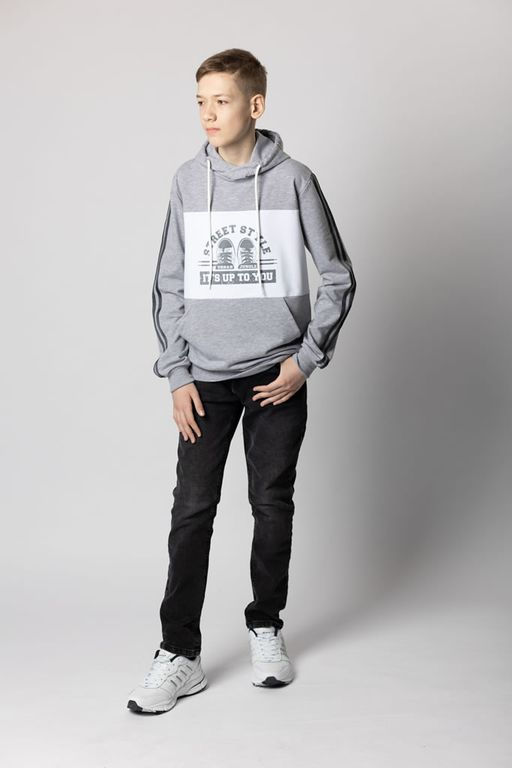 Худи Футер 2-х ниточный, 75% хлопок, 20%  полиэстер, 5%  лайкра. - Relay фото 3