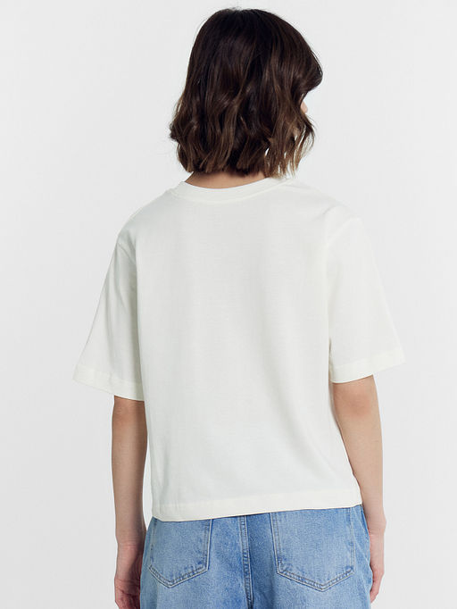 Футболка женская в молочном цвете - Mark formelle фото 2