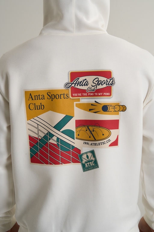 Худи Серо-белый ANTA SPORTS CLUB Sweat Hoodie фото 6