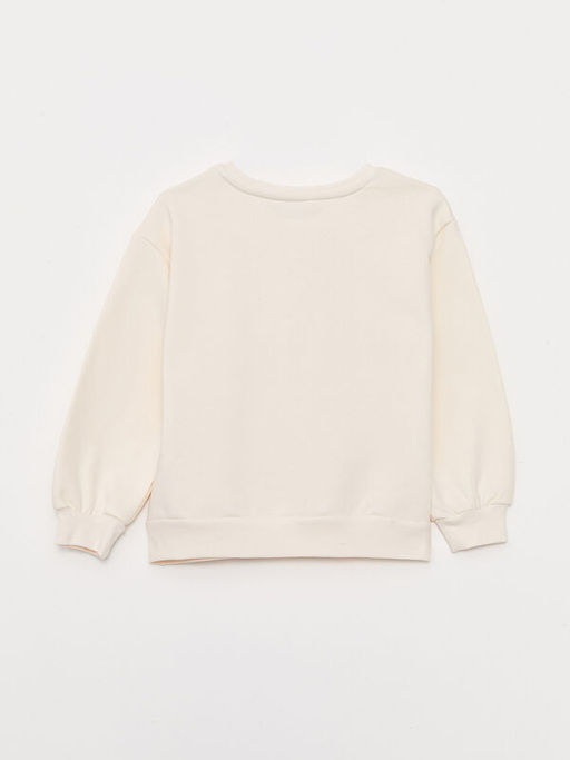 Bisiklet Yaka Bask?l? Uzun Kollu K?z ?ocuk Sweatshirt - Waikiki фото 2