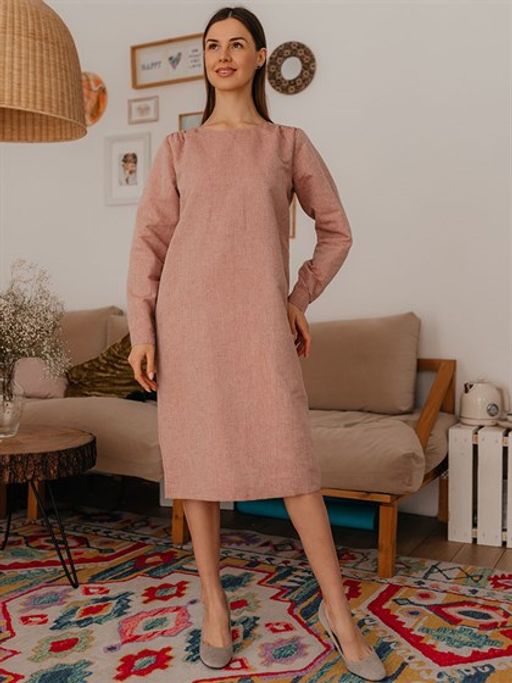 Льняное платье