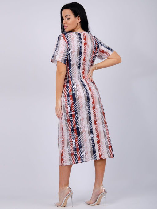 Платье "Линда" орнамент, трикотаж