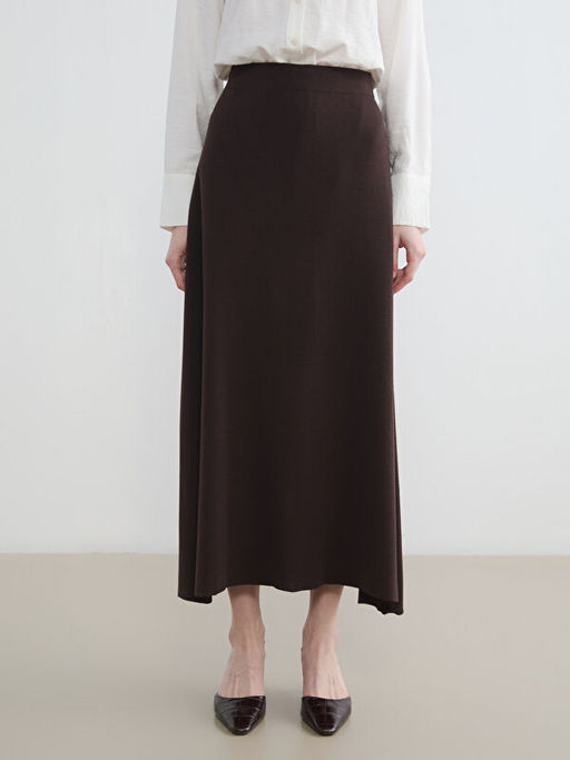 Beli Lastikli A Kesim Triko Etek