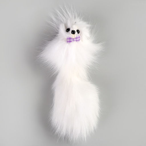 Мышь из натурального меха, до 11 см с хвостом, белая - Simaland фото 2